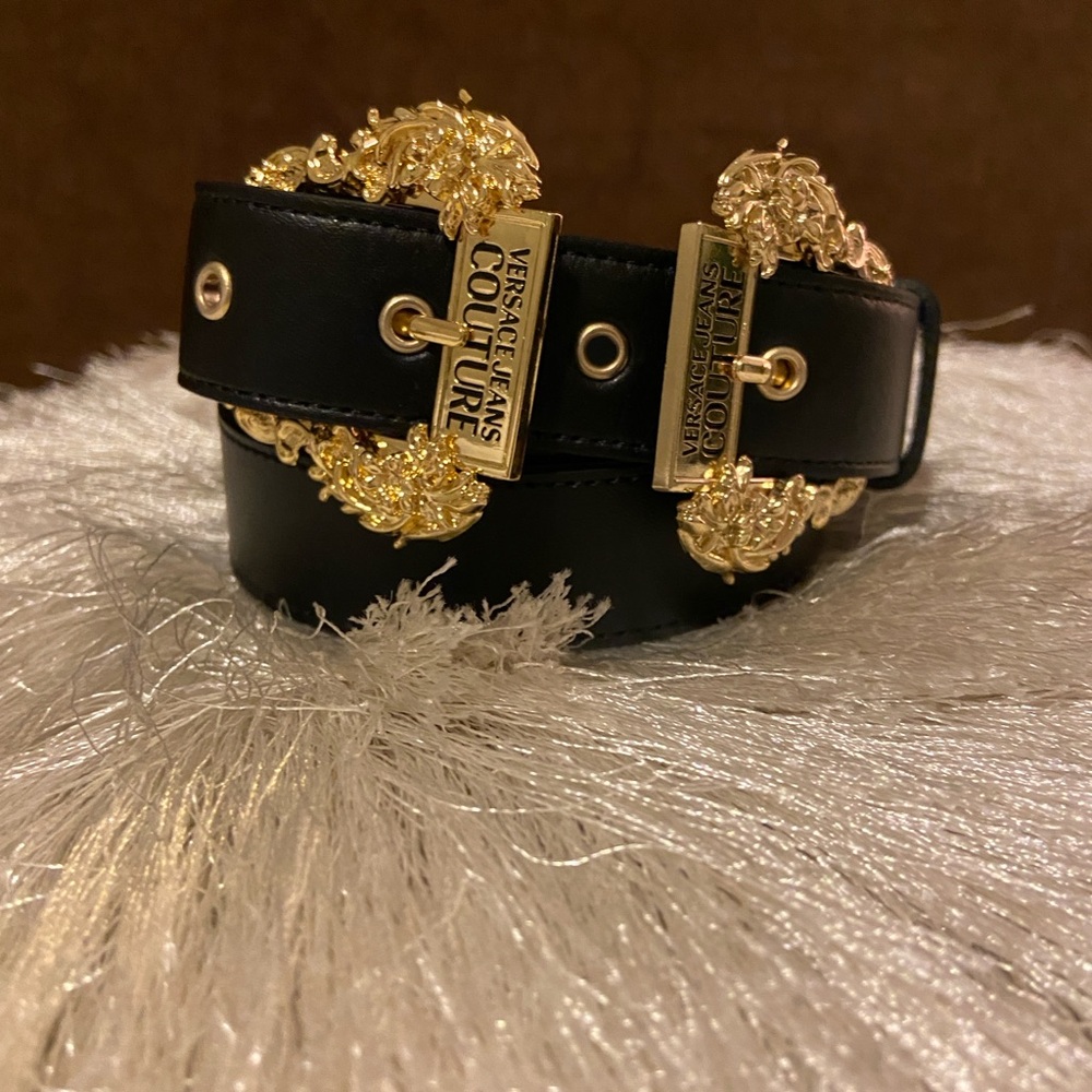 Versace Couture NWOT double buckle belt